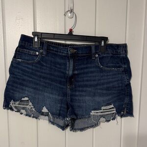 Aerie Denim Distressed Women Shorts large